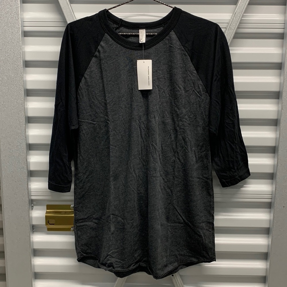 NWOT 3/4 Length Sleeve Baseball T-shirt Cotton Polyester Blend Spring Athletic X